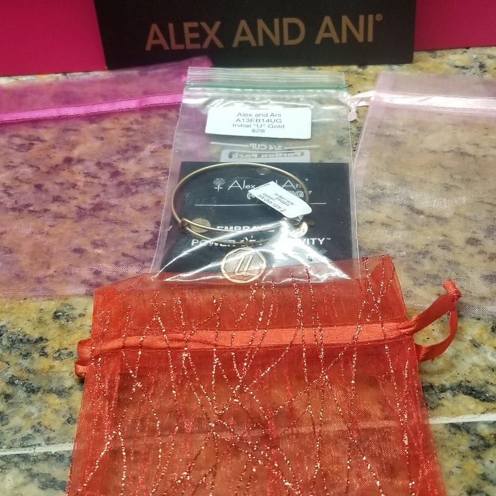 - NWT !!!!   ALEX AND ANI BRACELETS   with gift pouch and New Alex and Ani BAG!!